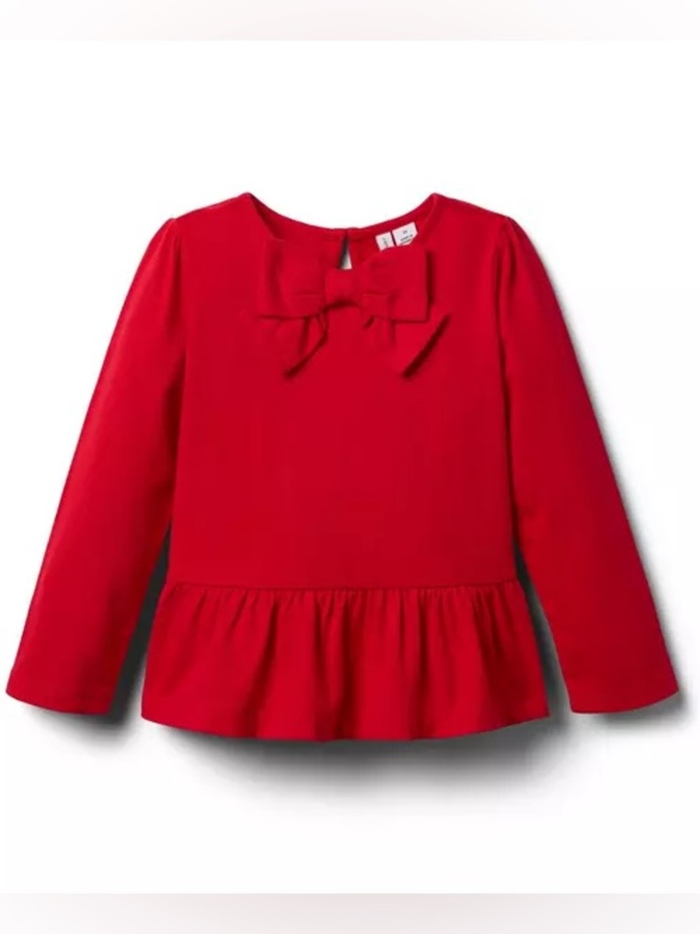 Janie and Jack Peplum Bow Top-Size 8